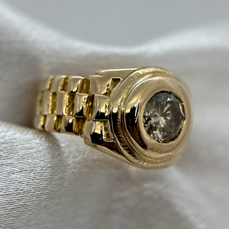 18K Diamantklackring - 1,29 ct ringstorlek 53