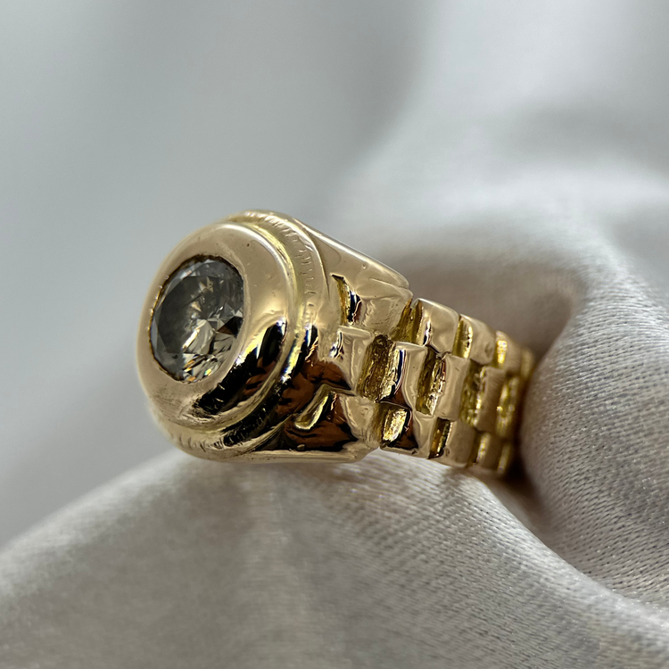 18K Diamantklackring - 1,29 ct ringstorlek 53