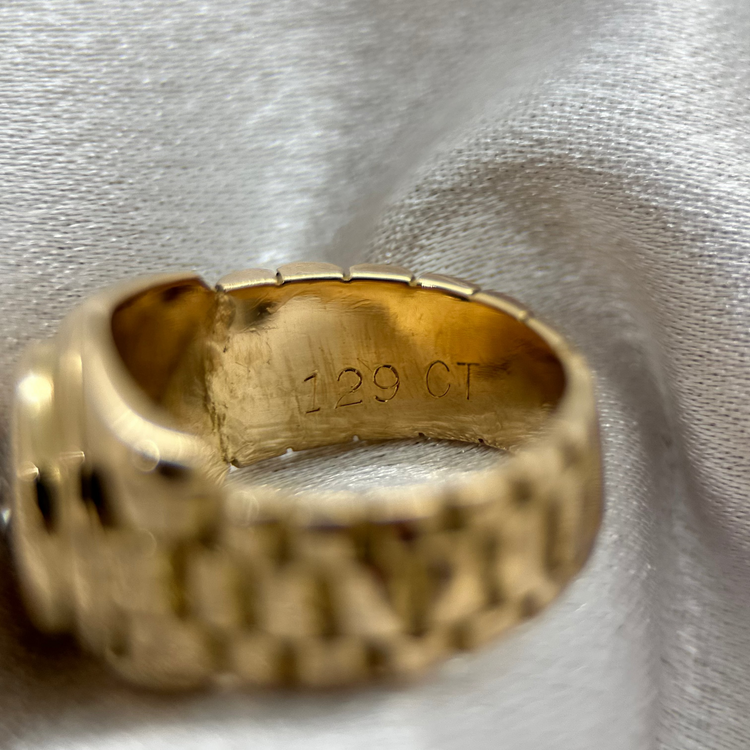 18K Diamantklackring - 1,29 ct ringstorlek 53