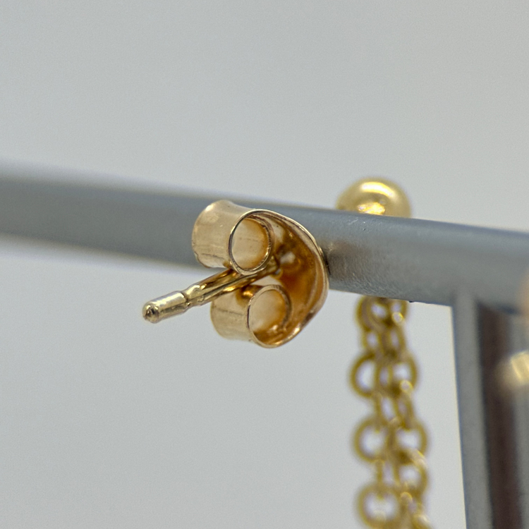 18K Ametist och Topas örhängen - 5 cm