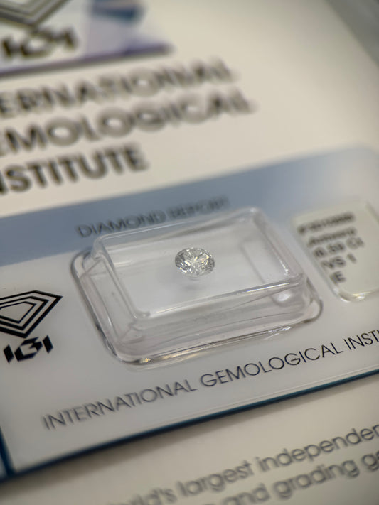 IGI 0.59 ct E VS1