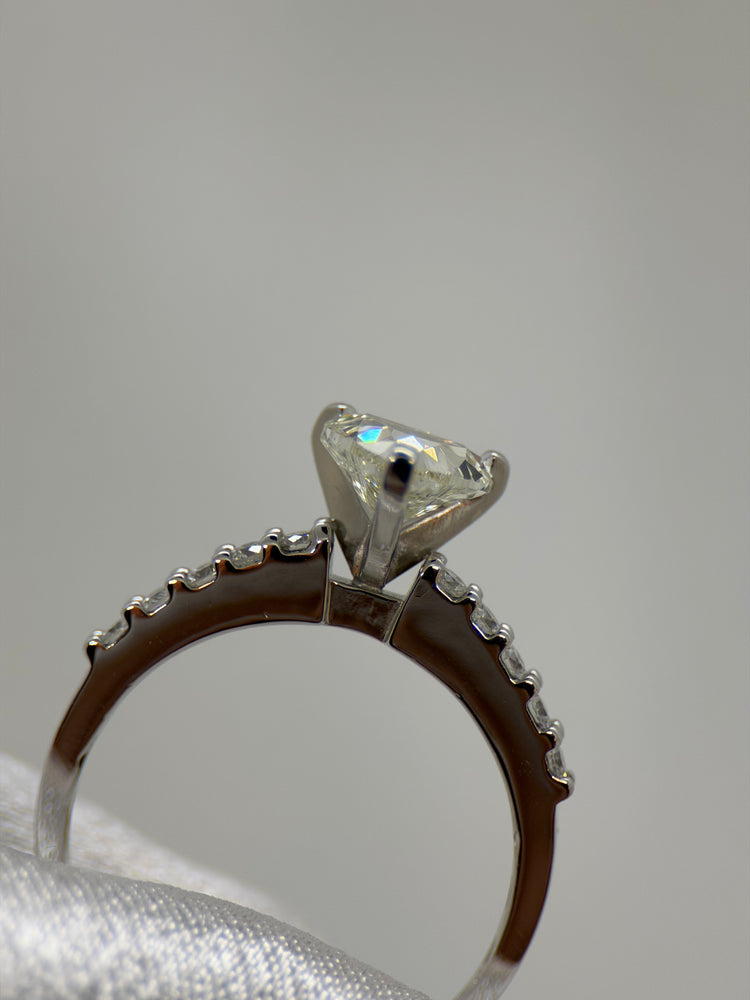 18K Hjärtslipad Diamantring – 1,02 ct Storlek 54