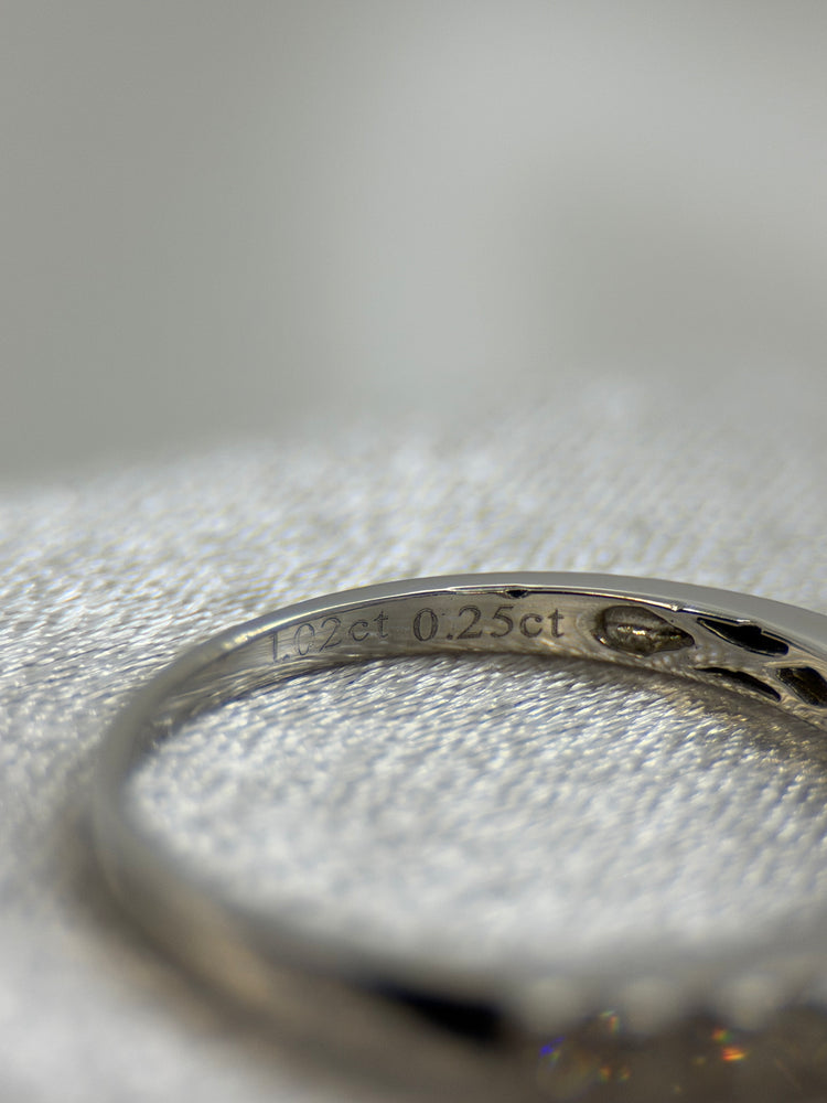 18K Hjärtslipad Diamantring – 1,02 ct Storlek 54