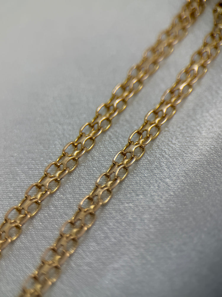 18K X-länk Guldhalsband – 20.4g, 45.5 cm