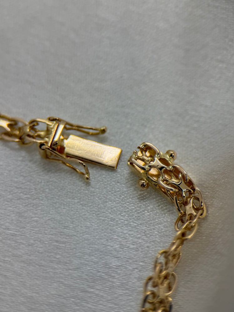 18K X-länk Guldhalsband – 20.4g, 45.5 cm