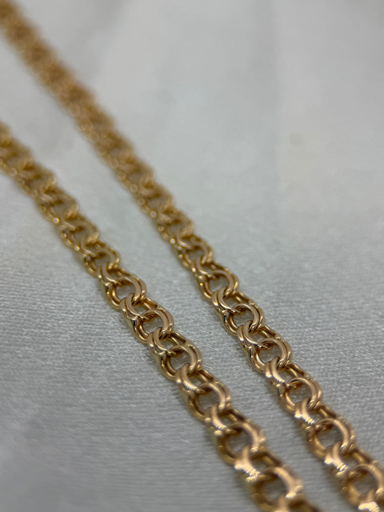 18K Bismarcklänk Halsband - 18.1g, 44.5 cm