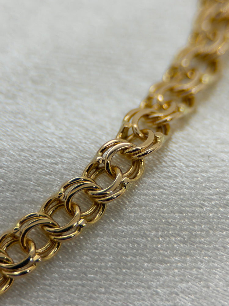 18K Bismarcklänk Halsband - 18.1g, 44.5 cm