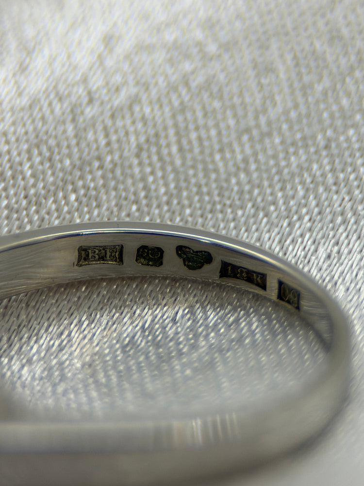 18K Trestens Diamantring – 5.5g, Storlek 53