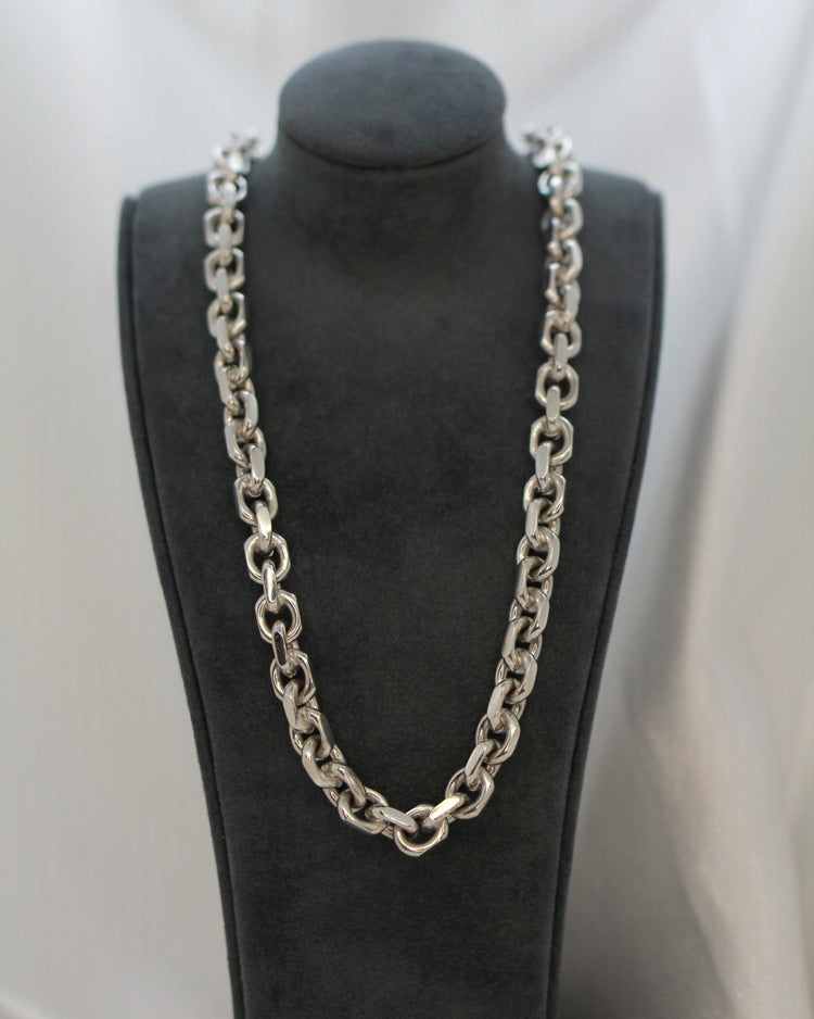 18K Ankar halsband flackslipad handgjord - 131,8g