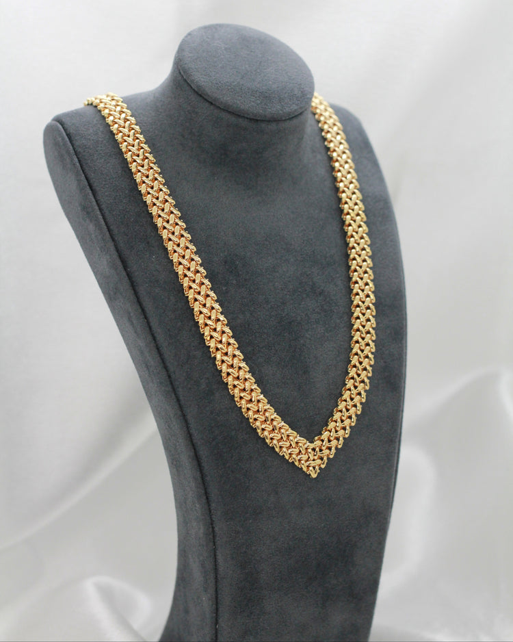 18K V-länk Halsband, 44,5cm, 37.8g