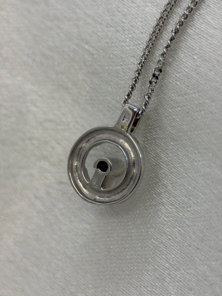 18K Diamanthänge i vitguld – 0.02 ct, Openwork cirkulär