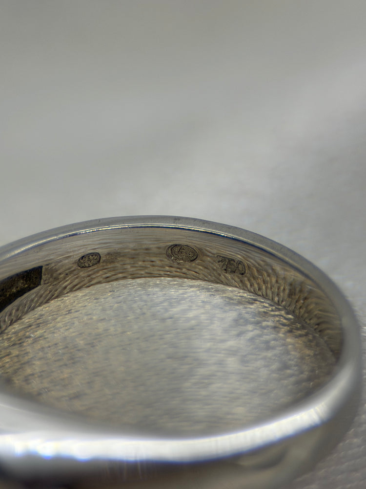 18K Safir och diamantring – Storlek 55.5