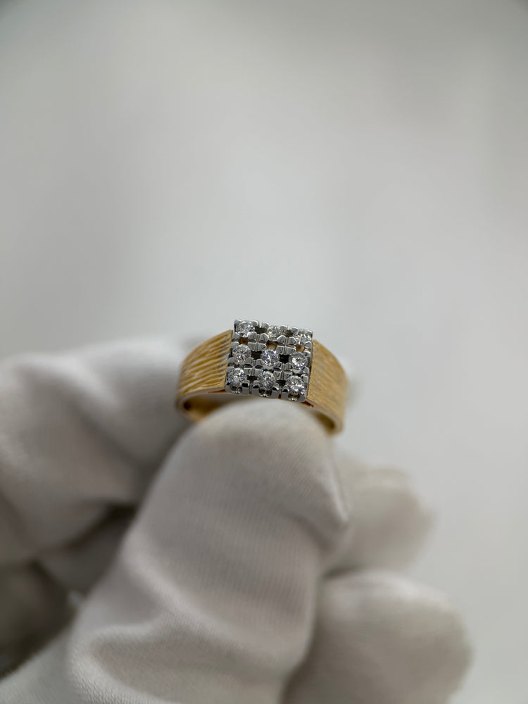 18K Kluster Diamantring – Storlek 58