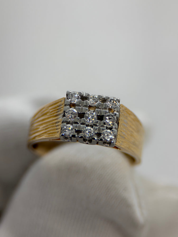 18K Kluster Diamantring – Storlek 58