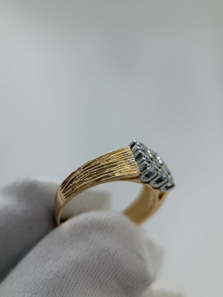 18K Kluster Diamantring – Storlek 58