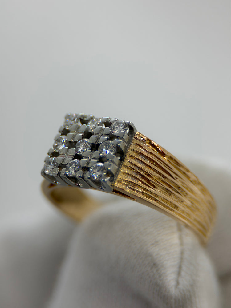 18K Kluster Diamantring – Storlek 58