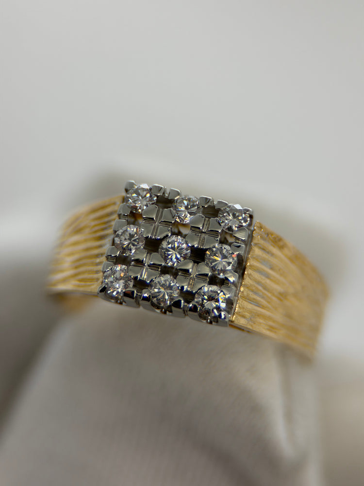 18K Kluster Diamantring – Storlek 58