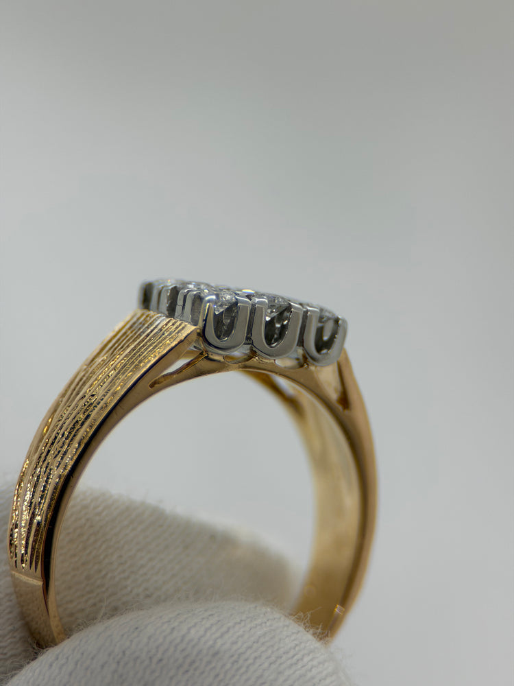 18K Kluster Diamantring – Storlek 58