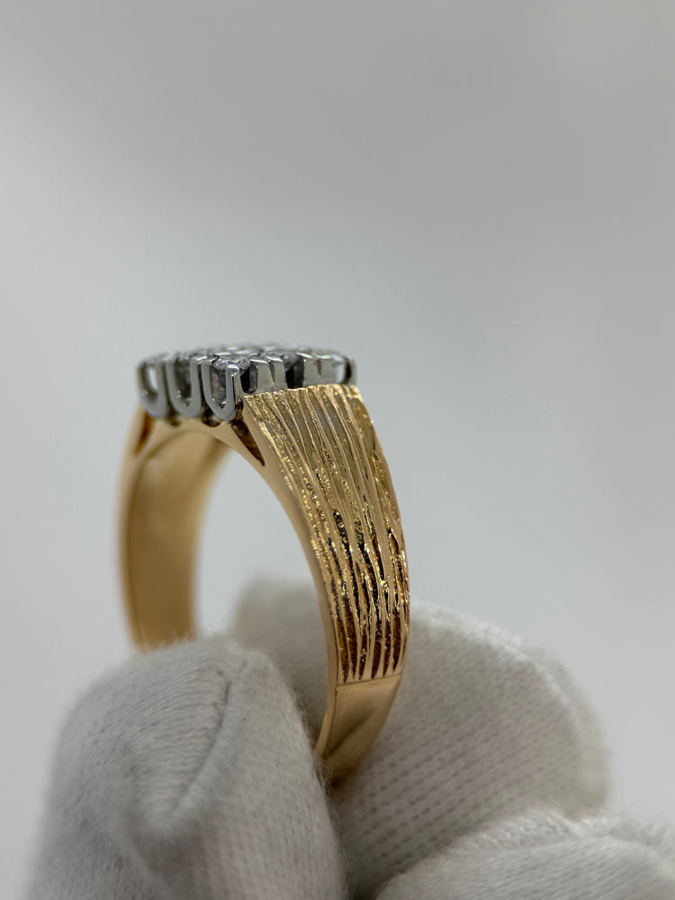18K Kluster Diamantring – Storlek 58