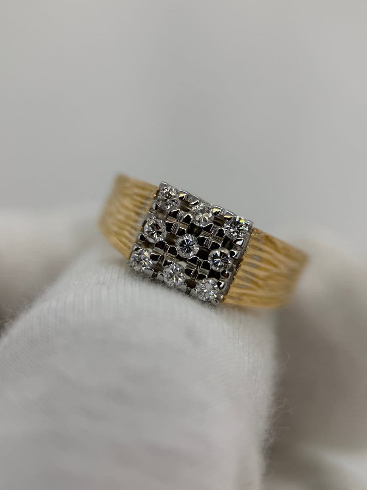 18K Kluster Diamantring – Storlek 58