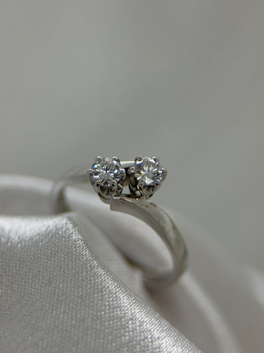 18K “Toi et Moi” Diamond Ring – Size 52, 0.34 ct