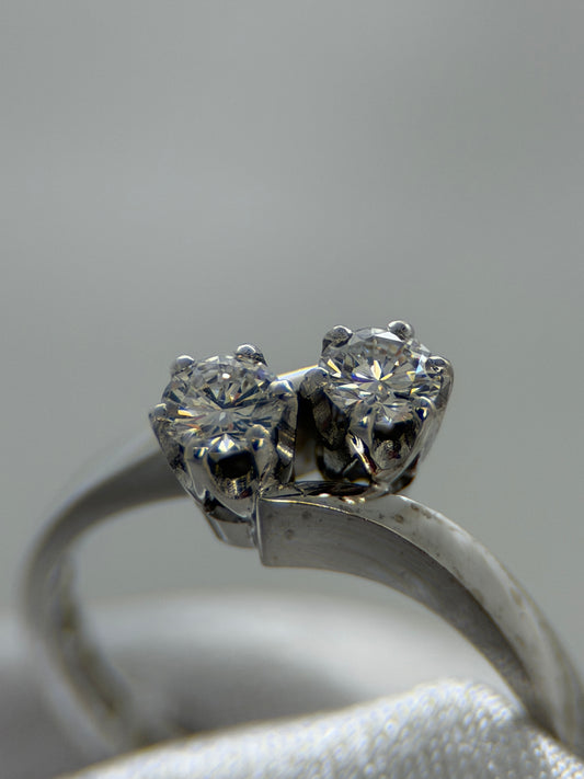 18K “Toi et Moi” Diamond Ring – Size 52, 0.34 ct