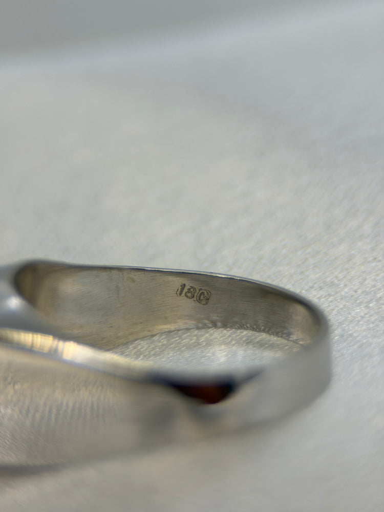 18K Vitguld Klackring – 3.7g, Storlek 54