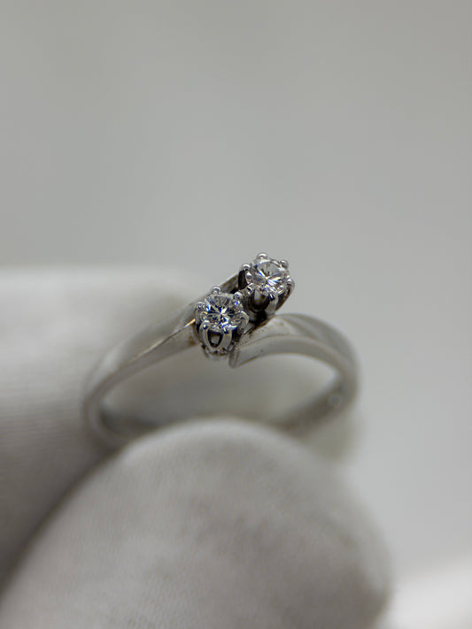 18K Diamond “Toi et Moi” Ring – 3.1g, Size 52