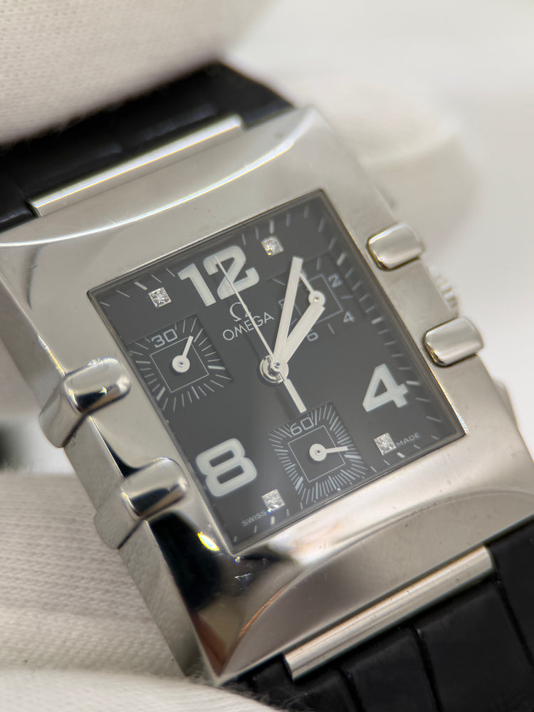 Omega Constellation Quadra Chronograph – Damarmbandsur i stål, 28mm