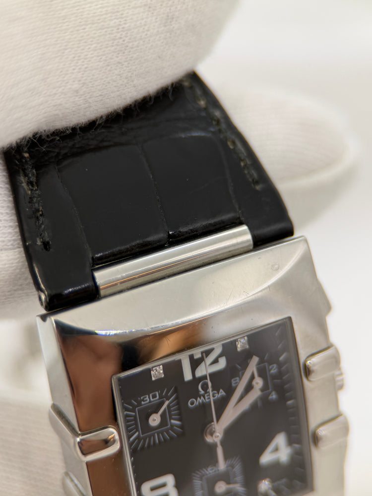 Omega Constellation Quadra Chronograph – Damarmbandsur i stål, 28mm