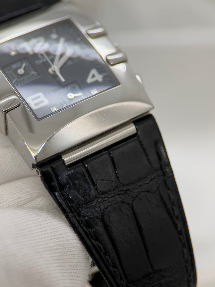 Omega Constellation Quadra Chronograph – Damarmbandsur i stål, 28mm