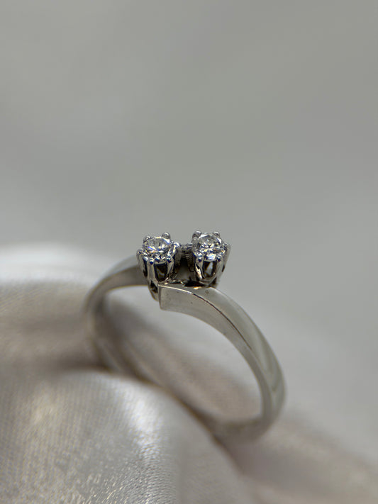 18K Diamond “Toi et Moi” Ring – 3.1g, Size 52