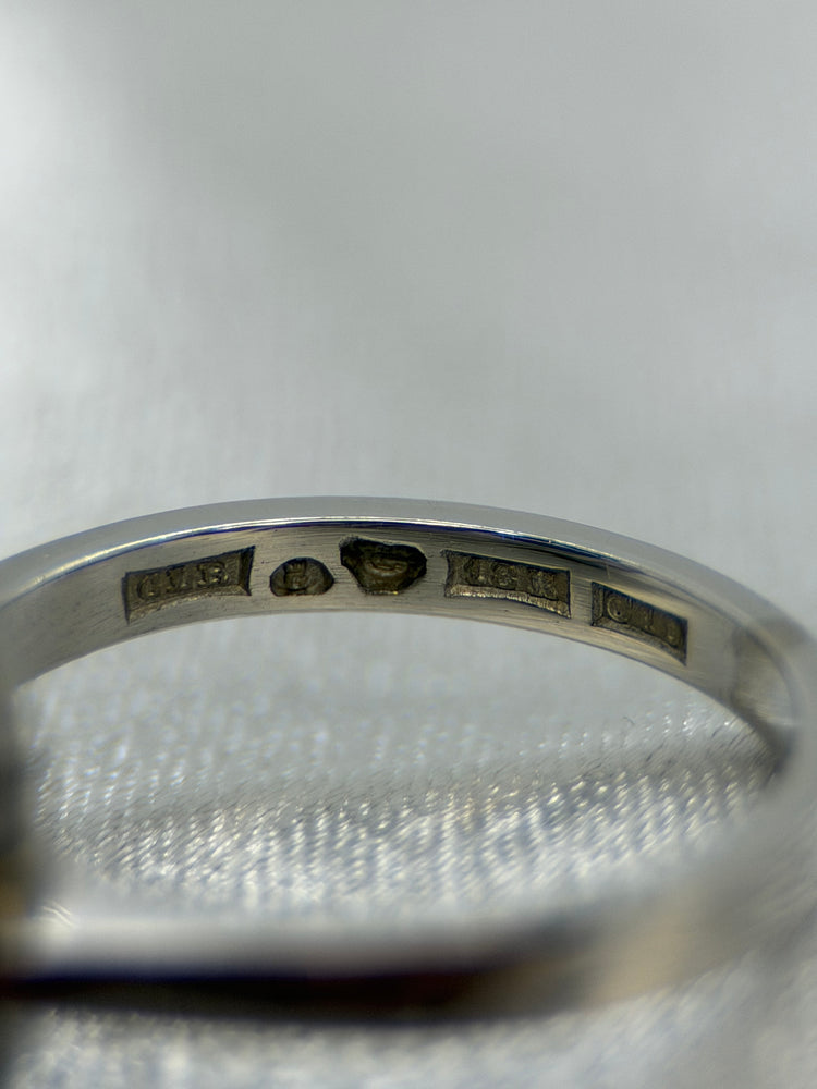 18K Kluster Smaragd- och diamantring – Storlek 54