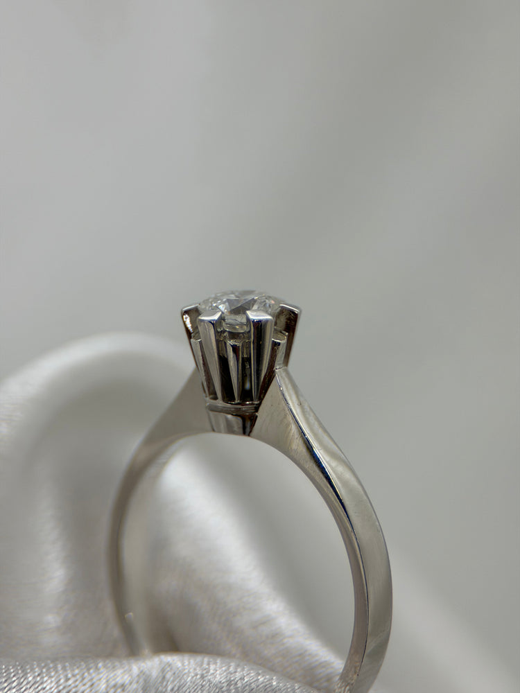 18K Solitär diamantring – 0.48 ct, Storlek 54
