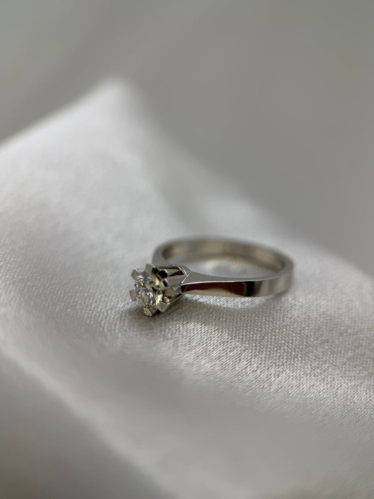 18K Solitär diamantring – 0.48 ct, Storlek 54