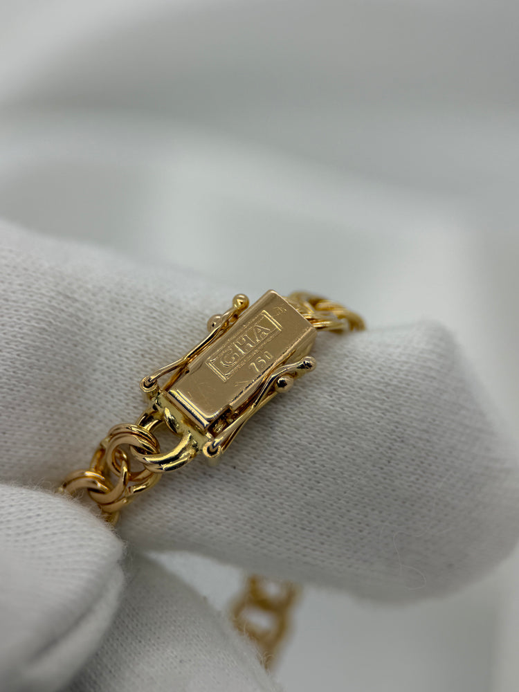 18K Bismarck armband – 10.0g, 18.5 cm
