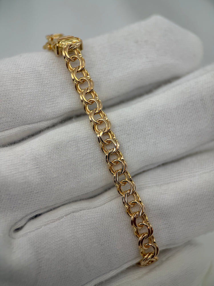 18K Bismarck armband – 10.0g, 18.5 cm