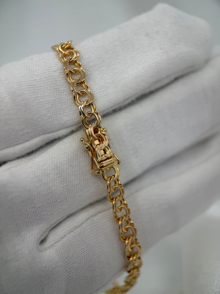 18K Bismarck armband – 10.0g, 18.5 cm