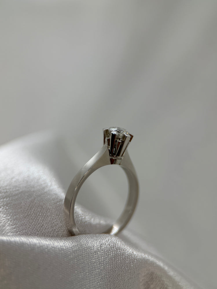 18K Solitär diamantring – 0.48 ct, Storlek 54