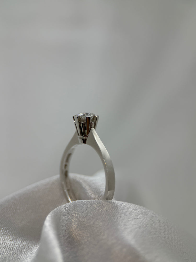 18K Solitär diamantring – 0.48 ct, Storlek 54