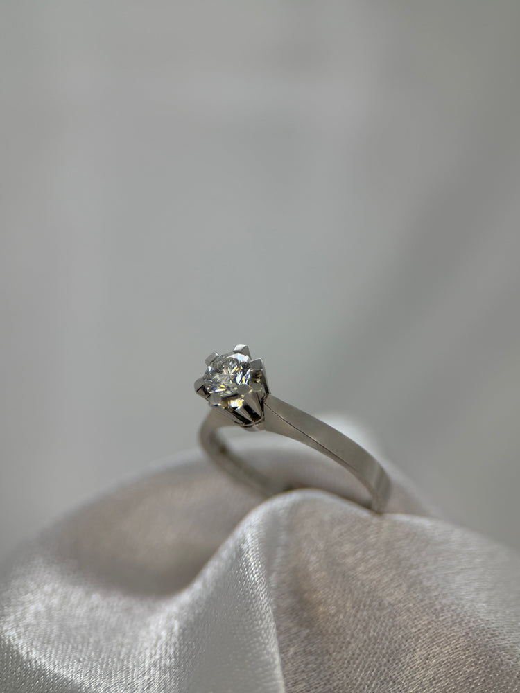 18K Solitär diamantring – 0.48 ct, Storlek 54