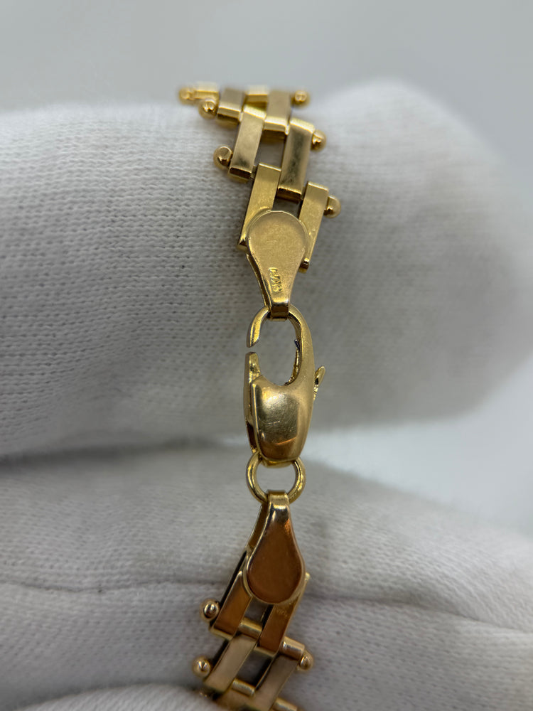 18K Staketlänk halsband – 23.4g, 42.5 cm
