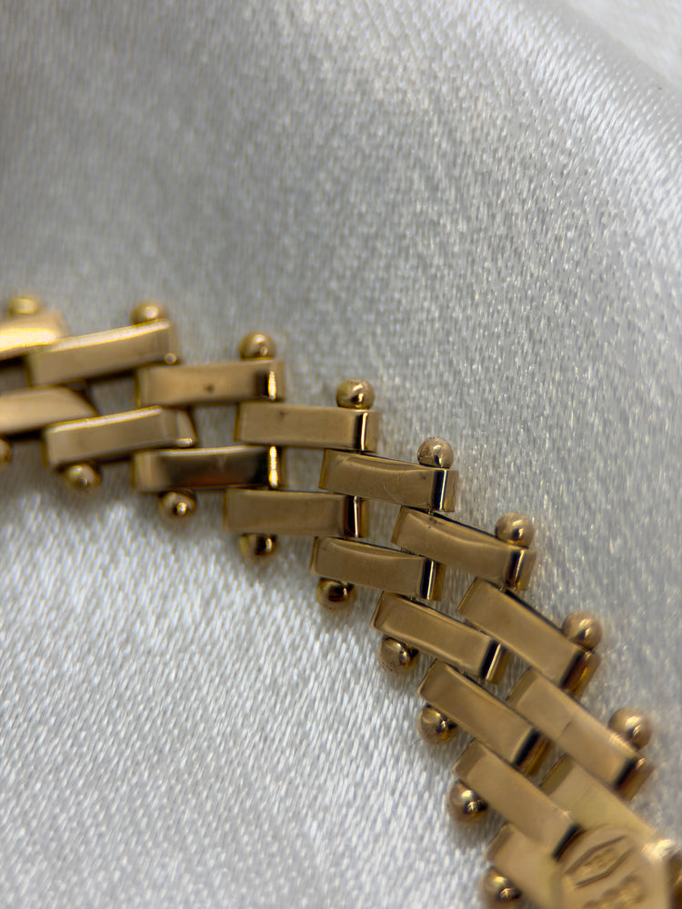 18K Staketlänk halsband – 23.4g, 42.5 cm
