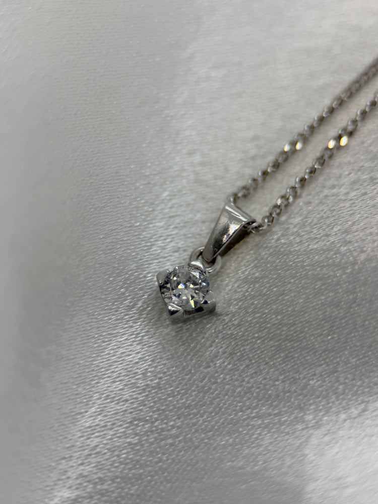 18K Diamanthänge – 0.25 ct, Vitguld