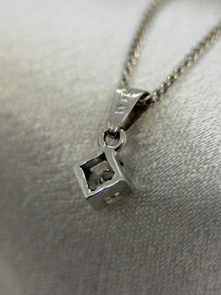 18K Diamanthänge – 0.25 ct, Vitguld