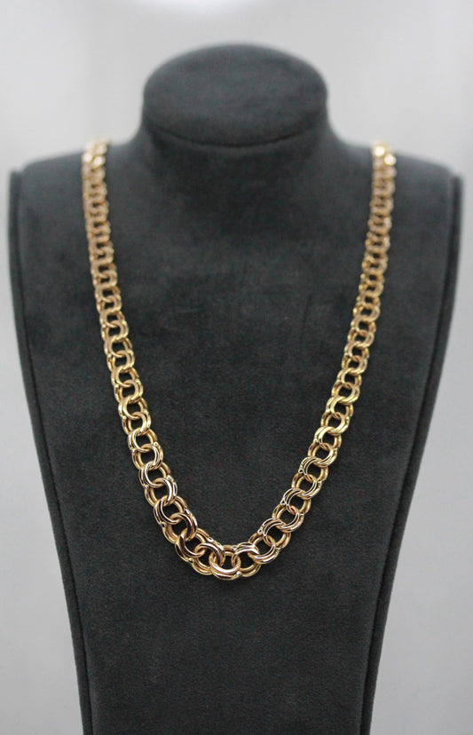 18K Bismarcklänk Halsband - 18.1g, 44.5 cm