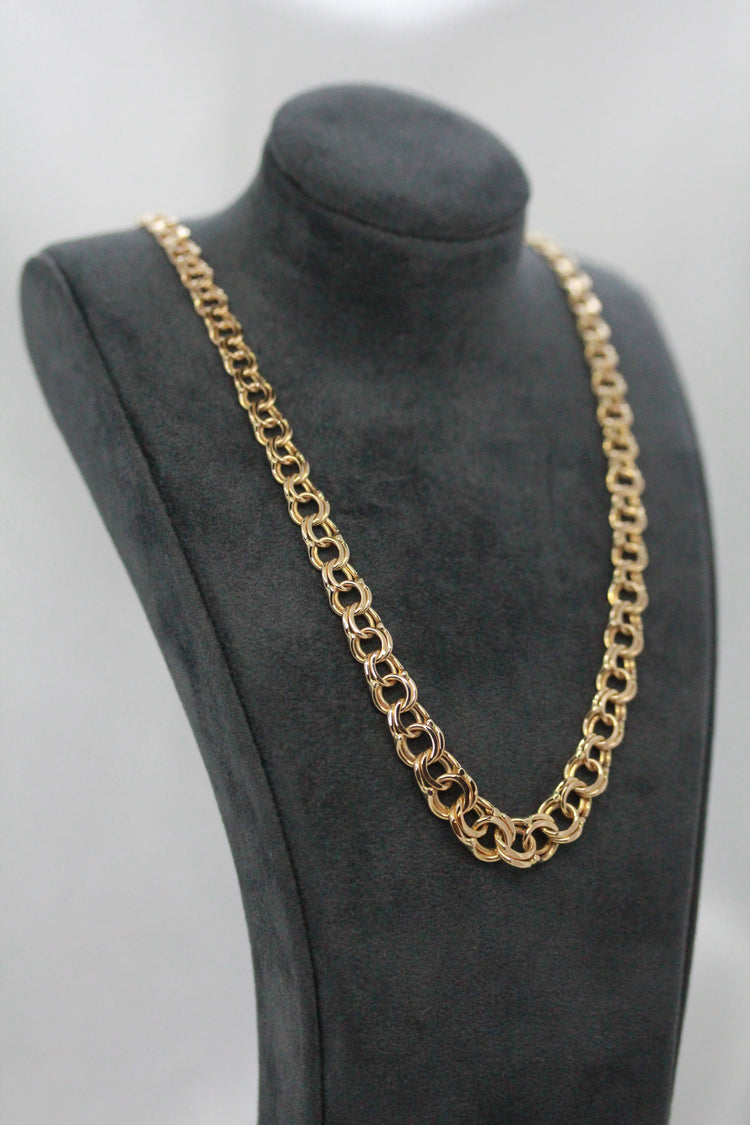 18K Bismarcklänk Halsband - 18.1g, 44.5 cm