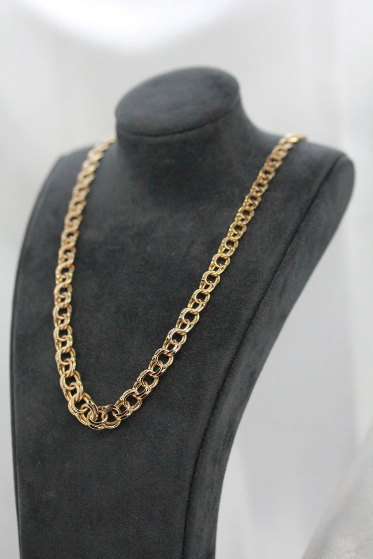 18K Bismarcklänk Halsband - 18.1g, 44.5 cm