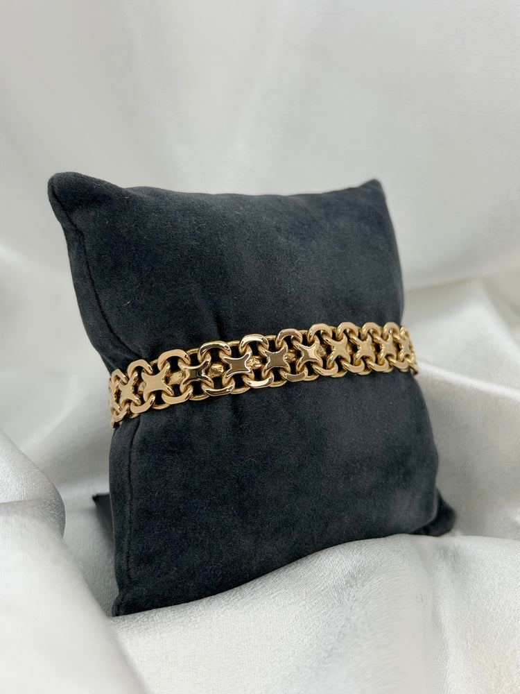 18K Armband med X-länk – 39.5g, 19.5 cm
