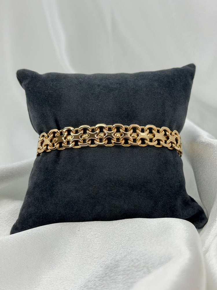 18K Armband med X-länk – 39.5g, 19.5 cm